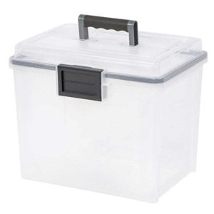 Weatherproof storage box on white background