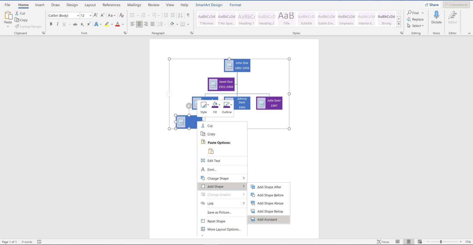 How to Make a Family Tree in Word? - Root To Branches